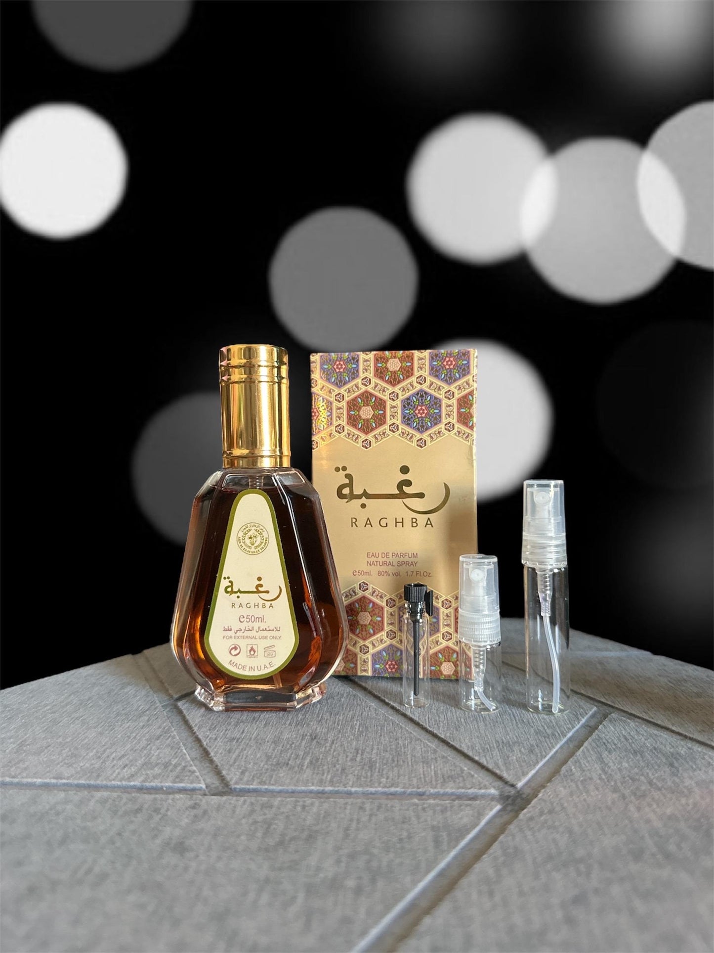 Raghba Perfume Sample: Sweet Smoky Oud Decant