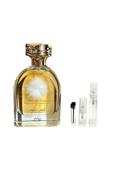 Cotton Abyed Perfume Sample: Mamlakat Al Oud Decant (1ml 2ml 5ml)