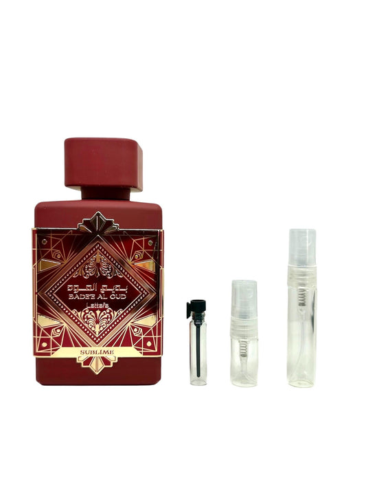Bade’e Al Oud Sublime Lattafa Sample 1ml 2ml 5ml Decant EDP ME Scents Arabian Middle Eastern