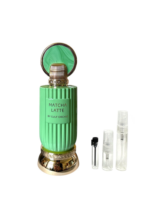 Gulf Orchid Matcha Latte Perfume Sample: Almond Milk, Matcha Tea, Vanilla, Green Tea