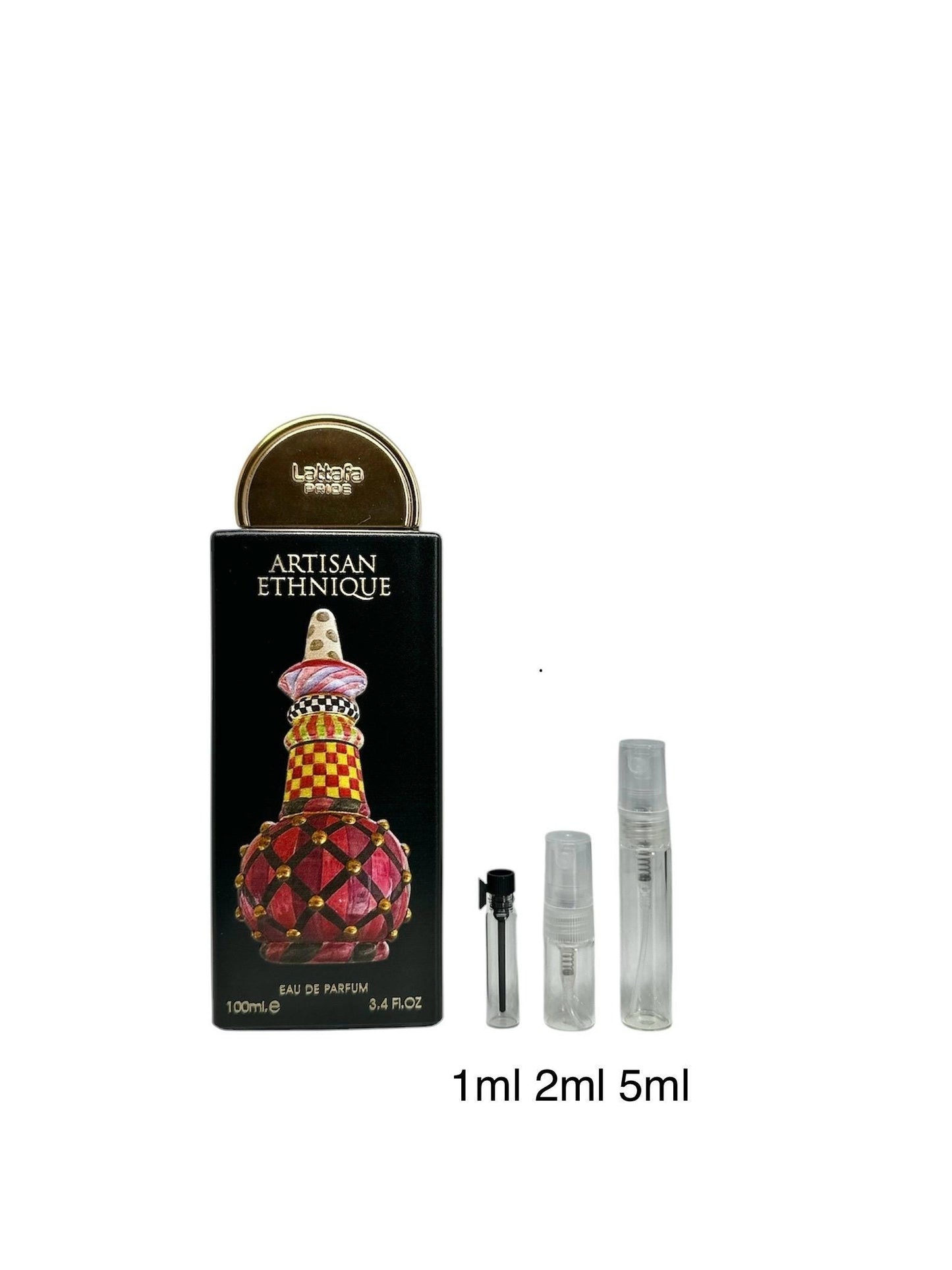 Artisan Ethnique Perfume Decant Sample Lattafa 1ml 2ml 5ml Eau De Parfum ME Scents Arabian Middle Eastern Perfume House