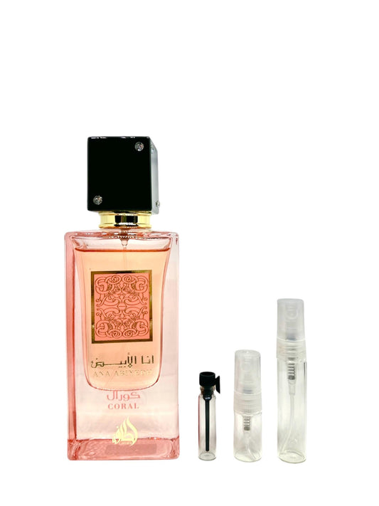 Ana Abiyedh CORAL Perfume Sample 1ml 2ml 5ml Decant Lattafa Perfect Summer Scent