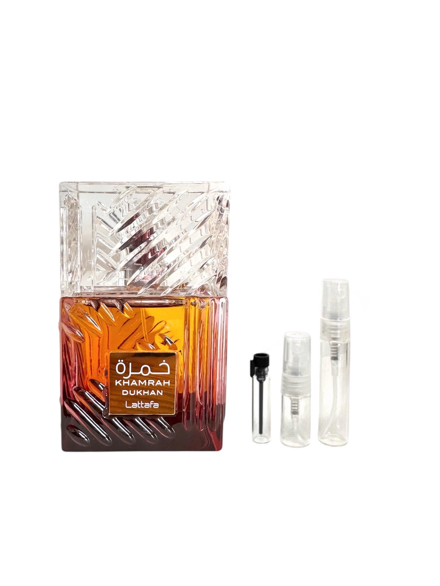 Lattafa Khamrah DUKHAN Perfume Sample - Arabian ME Scents