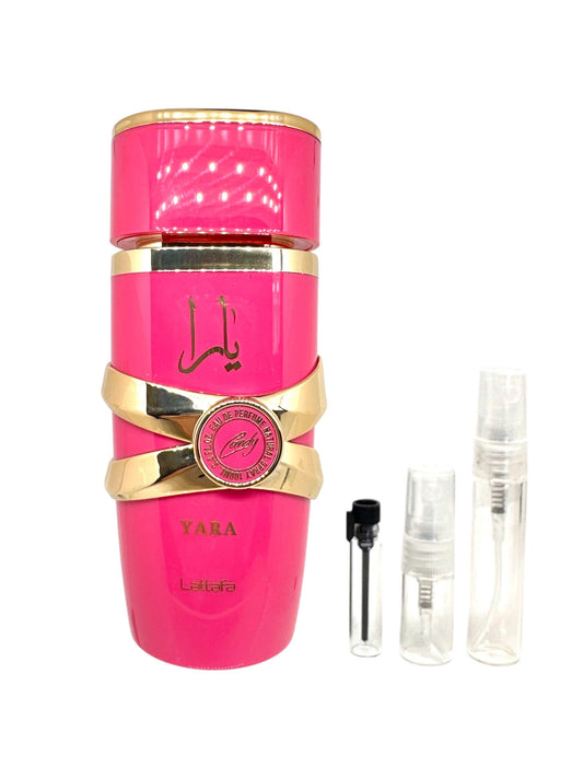 Lattafa Yara Candy Perfume Sample Decant 1ml 2ml 5ml Eau De Parfum Floral ME Scents Arabian  Middle Eastern Perfume House