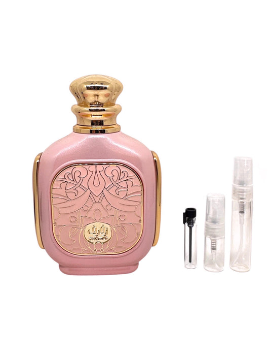 Zukhruf Pink Perfume Sample: Vanilla, Almond Milk & Sandalwood Decant