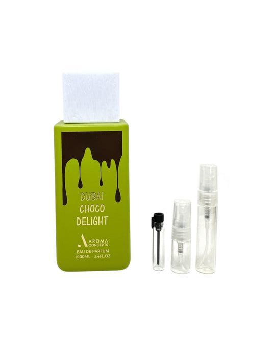Dubai Choco Delight Perfume Sample: Pistachio, Caramel, Sandalwood