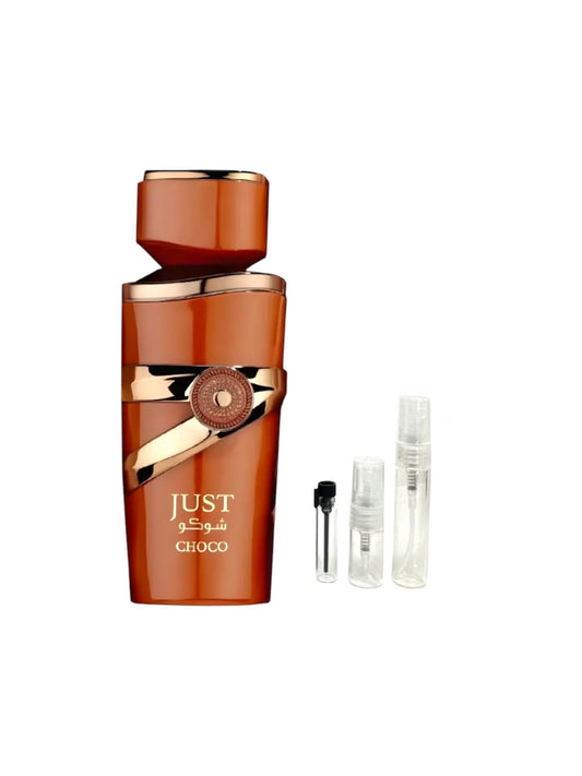 Just Choco Perfume Sample: Fragrance World Chocolate Vanilla Milk